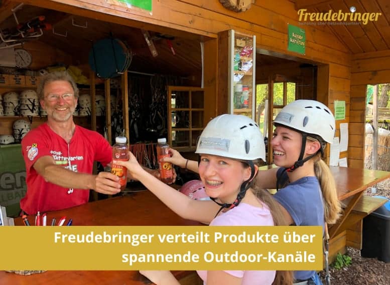 Promotion-Agentur Freudebringer verteilt Produkte spannende Outdoor Kanäle Österreich